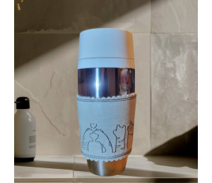 Stickdatei - ITH Mug Wrap Katzenpfoten Doodle